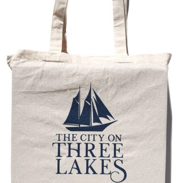 City on Three Lakes Canvas Tote
