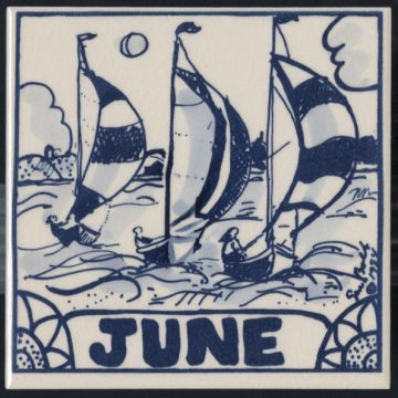 Sue Bolt Charlevoix Blue Tile – Months Series