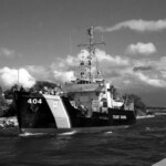 Old 404, the Coast Guard buoy tender Sundew, berthed in Charlevoix for many years. After hosting a major vessel and its crew for decades, the town lost most of its Coast Guard vessel presence when the aging Acacia left in 2006 Old 404