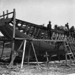 Boat building was an important industry on the south shore of Round Lake. A small army of master boat builders constructed rowboats through Mackinac boats through refitted lumber hookers up to passenger steamers. Boat Building