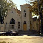 Organized in 1883, the Episcopal Church eventually purchased a lot for $550 on the southeast corner of Clinton and State Streets. The cornerstone was laid on July 30, 1894 and the first service held eleven months later on June 30, 1895. In 1902 member Martha Smith wrote to Mrs. Theodore Roosevelt asking if she could contribute a handkerchief to the Charlevoix Ladies Episcopal Guild to be used as a fundraiser at their handkerchief sale. On March 30 Mrs. Smith received the desired item and a “pleasant note” from the President’s wife. Episcopal Church