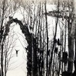 A winter sports festival was held for many years north of town at Mt. McSauba, the forested sand dune that dominates the northern skyline. A ski jump and toboggan run was cut through the trees on the southern exposure, and a hockey rink laid out at the base. Hundreds of spectators gathered to witness the events. Mt. McSauba